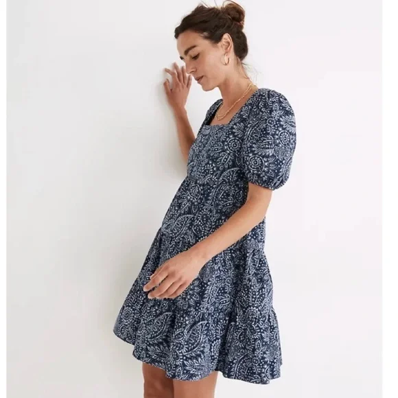Madewell Blue Floral Dress - Picture 2 of 15